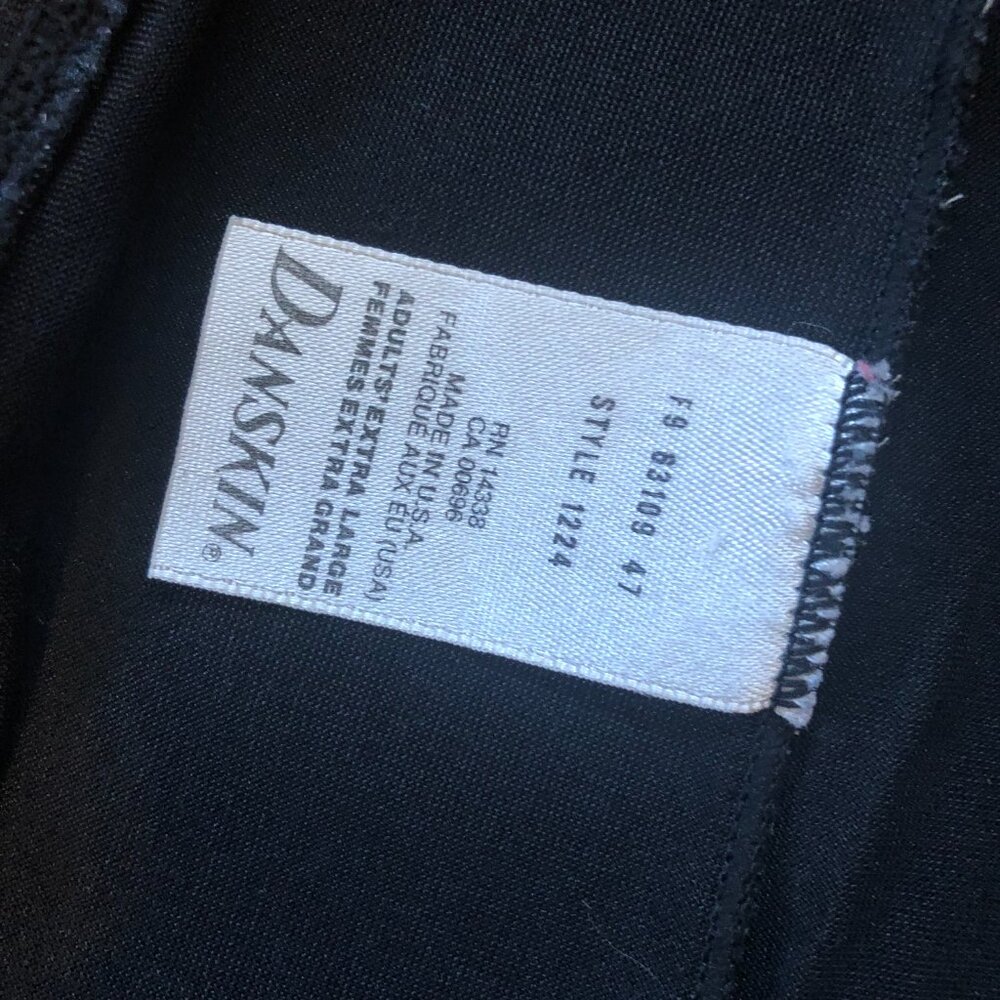 Danskin Black Spandex Lycra Tights Pants Size XL - Picture 2 of 4